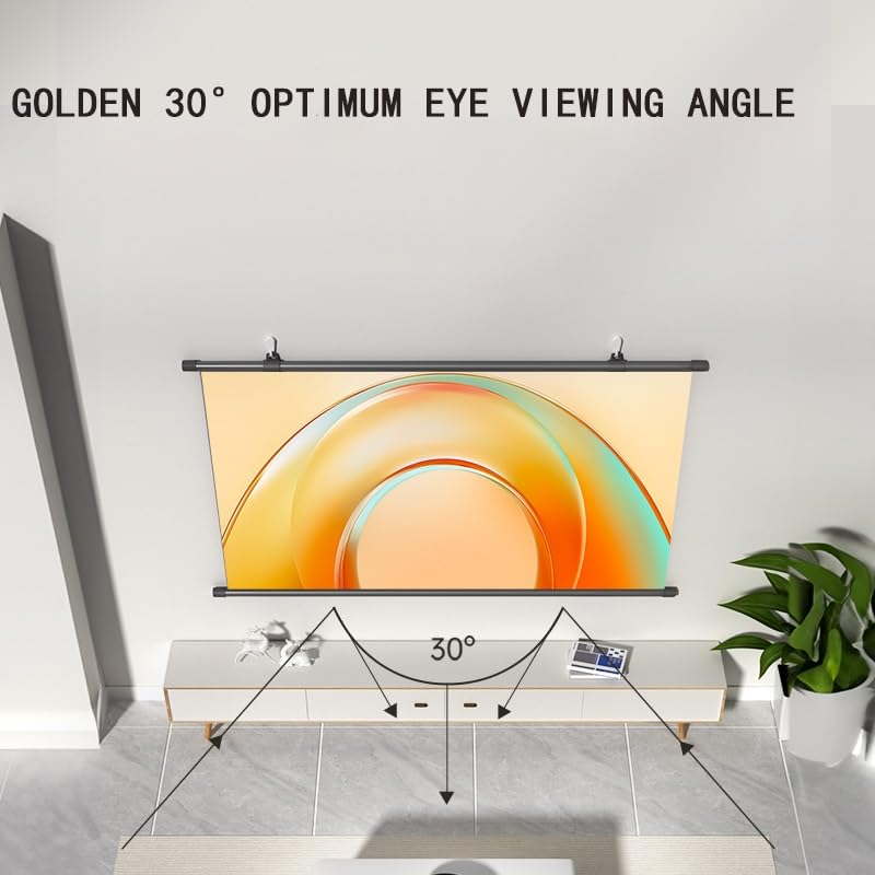 Pantalla manual proyector 16:9 60 pulgadas portátil miniatura 3
