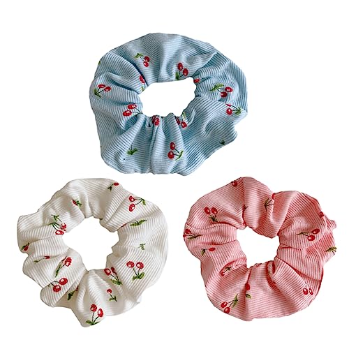 GALPADA 3stücke Kirsche Haargummis Für Mädchen Gummibänder Mit Bommeln Damen Haarschmuck Aus Hochwertigem Material Langlebig Und Robust