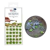 War World Scenics Self Adhesive Static Grass Tufts x 100 – Forest Ground Cover, 2mm – Model Railway