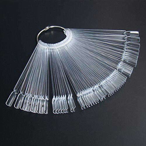 100 Stück Nagel Präsentation Falsche Nagel Nagelspitzen Fächer Display Nagelspitzen transparent Nail Art Tips – Bild 7