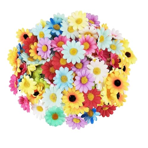 GEFIRE Fleurs Artificielles Deco 100 Pieces Petite Tête de Fleur Rose Artificielle 4cm Mini Fleur Decoration Fausses Fleurs en Tissu pour DIY Bricolage...