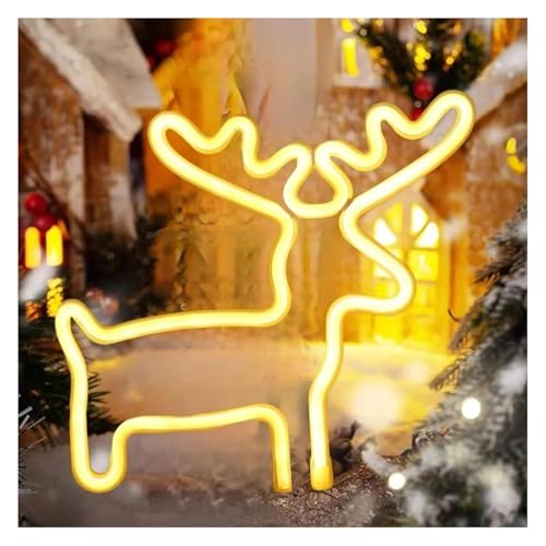 Néon cerf décoration murale LED salon et veilleuse chambre enfant A
