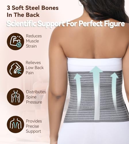 SHAPSHE Postpartum Belly Band Abdominal Binder Post Surgery C Section Belly Binder Post Partum Faja Waist Trainer Wrap4