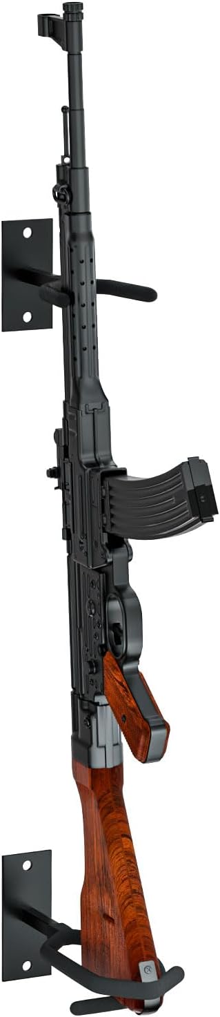 - UNITEDPOWER Gun Rack Wall Mount, Indoor Metal Shotgun Stand Rack Indoor, Adjustable Rifle Storage Holder with Soft Padding, Vertical Gun Display