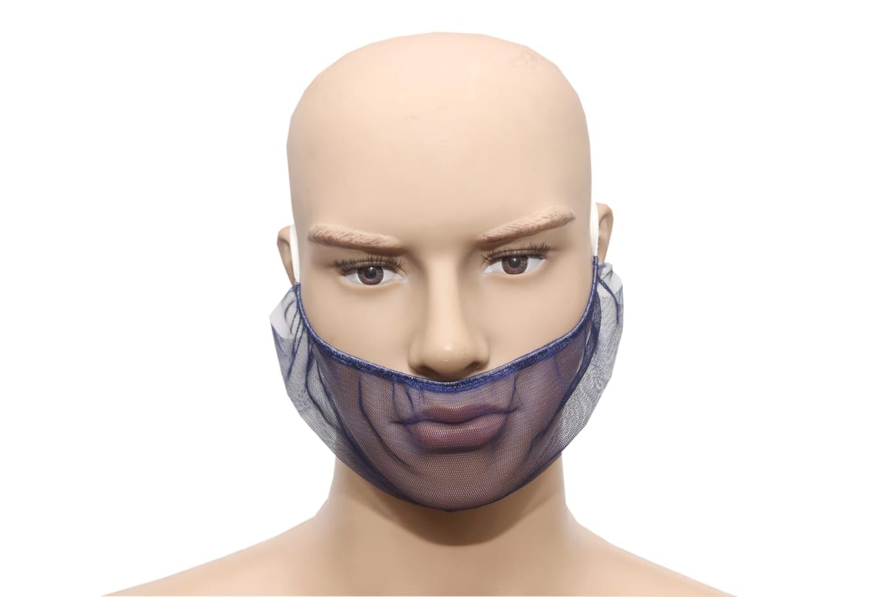 SuBaA Premium Washable Hairnet Beard Cover - Breathable Fabric, Lightweight - 10pcs - Ideal for Food & Processing Industries, Hotels Hygiene | Reusable, Protective Beard Nets for Men (10) (B0C8J9K6BH) Amazon Price History, Amazon Price Tracker