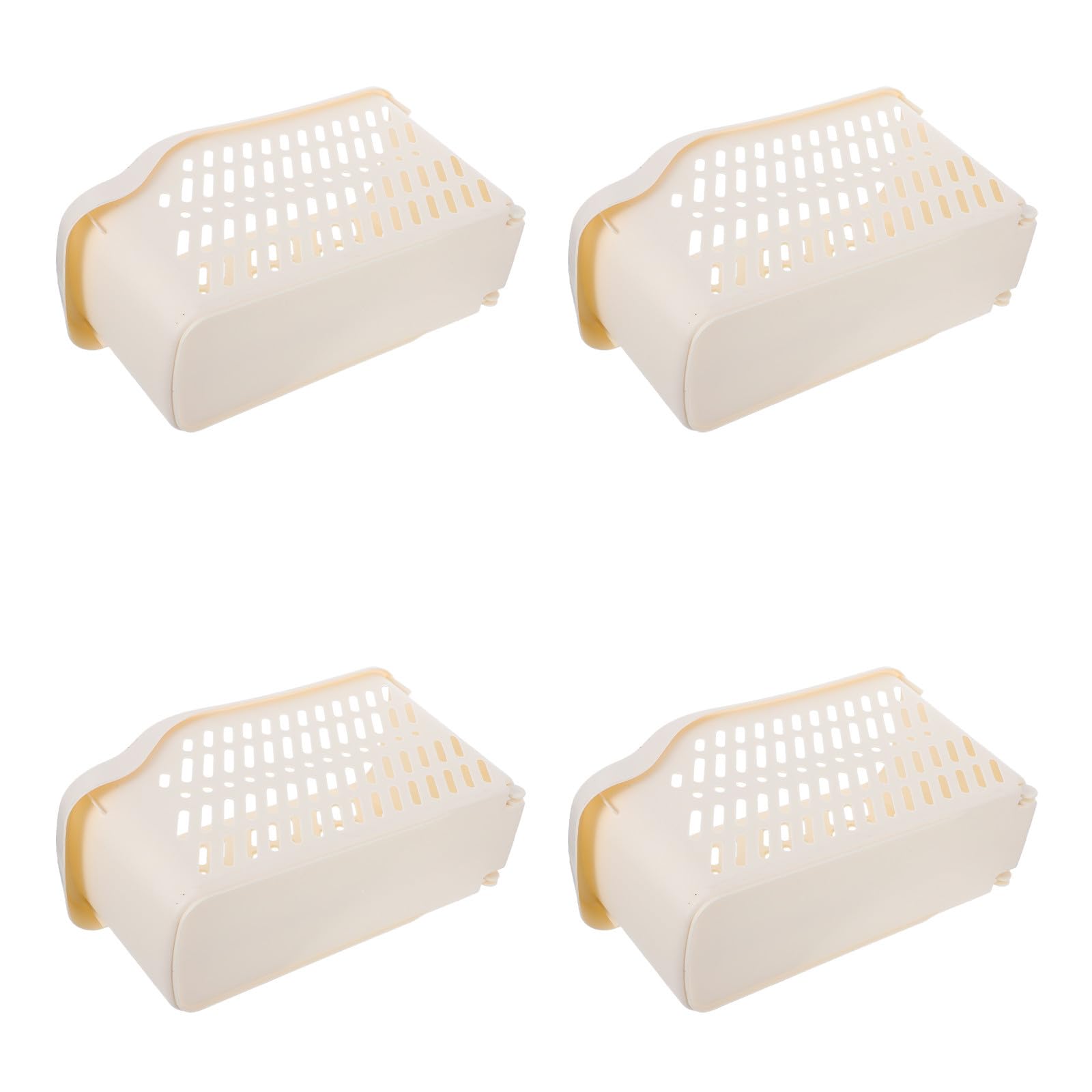 4 Pezzi Cestello Organizzatore sotto Lavello in Plastica con Ruote