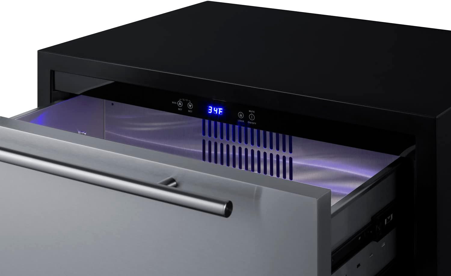 Summit SPR3032DADA 30 Inch Wide 5.42 Cu. Ft. ADA Compliant Refrigerator Drawers with Digital Control Panel - Stainless Steel