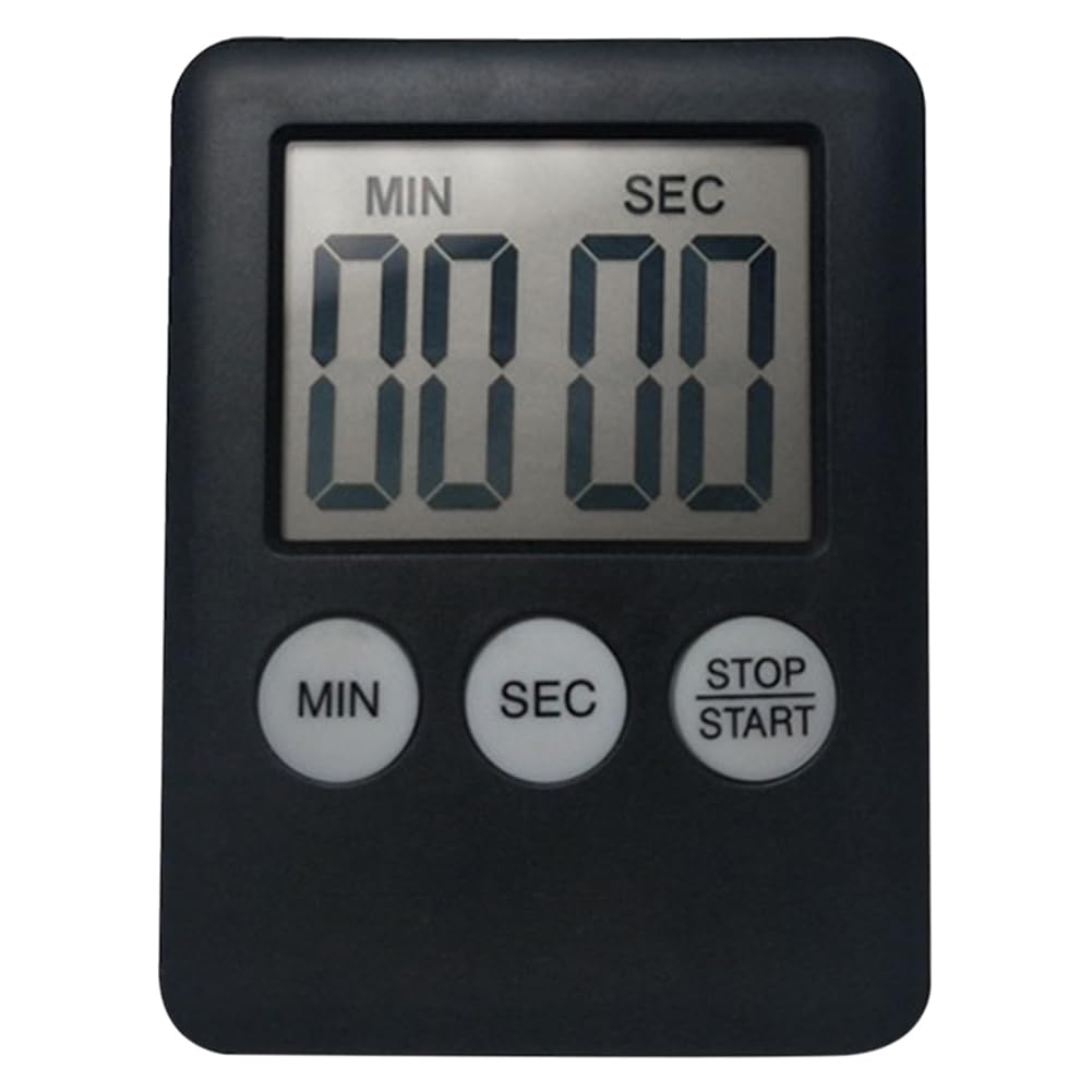 Generic Multi-Function Electronic Timer Digital Sports Alarm Clock Stopwatch LCD Display Magnetic for Sports Exercise Baking Cooking