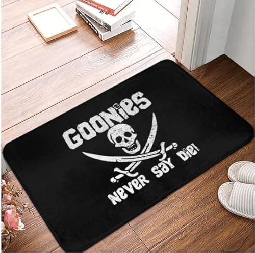Goonies Never Say The Felpudo Alfombra Alfombra Antideslizante Decoración de Piso de poliéster Baño Baño Cocina Dormitorio Lavable Cover