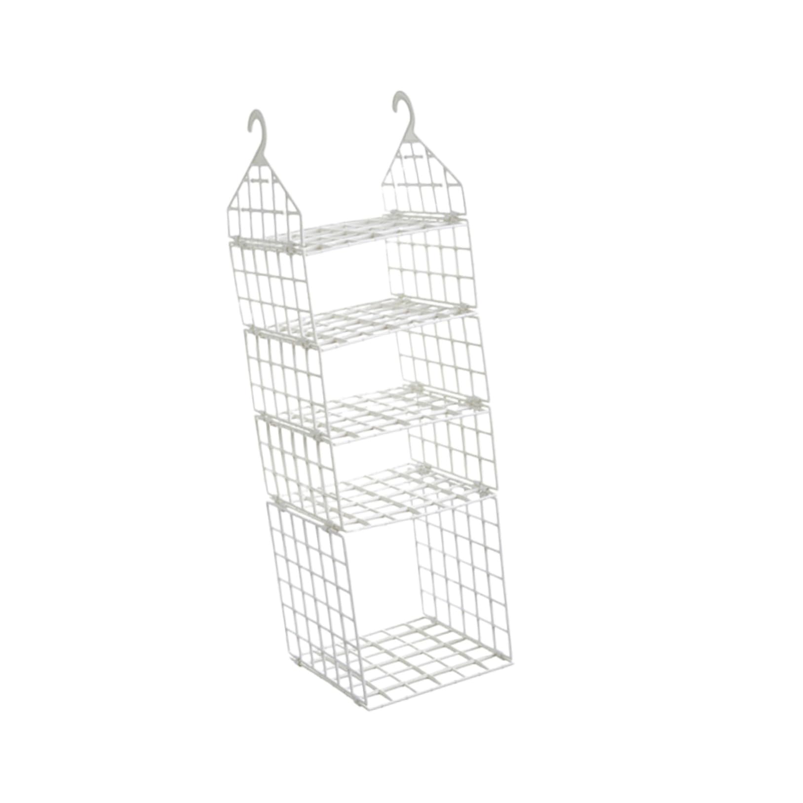 Levemolo Organizador Diseño Ventilado y Múltiples Capas de Armario de Plástico Plegable Colgante Blanco Ahorro de Espacio para Toallas y Accesorios Hogar
