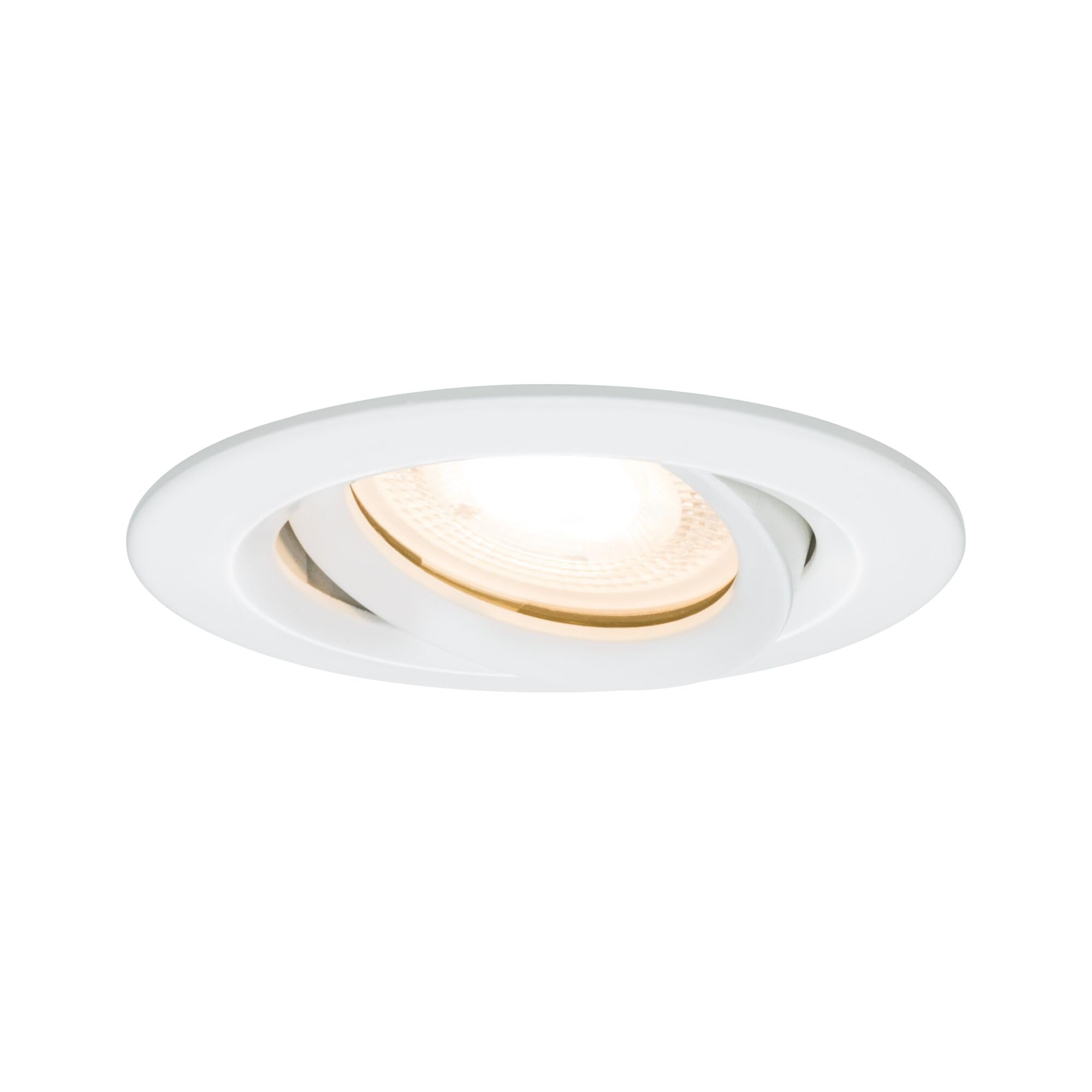 Paulmann 93661 Paulmann 93661 Nova Led Oprawa Wpuszczana Okrągła Obrotowa Max. Spot Sufitowy 35W Biały Bez Lampy, Ramka Montażowa Gu10 Lub Gu5.3,Biały Mat,9,3 X 9,3 X 6 Cm