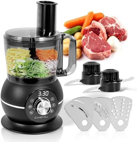 12 Cup Smart Food Processor, Electric Food Chopper Slicer with Fr...