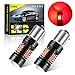 Sidaqi 2 x 1156 BA15S P21W Ampoule de voiture LED,super brillant 21SMD 3030 LED pour Voiture RV Feu de frein à LED Lumière de stationnement/rechange/position/brouillard arrière 12V-rouge