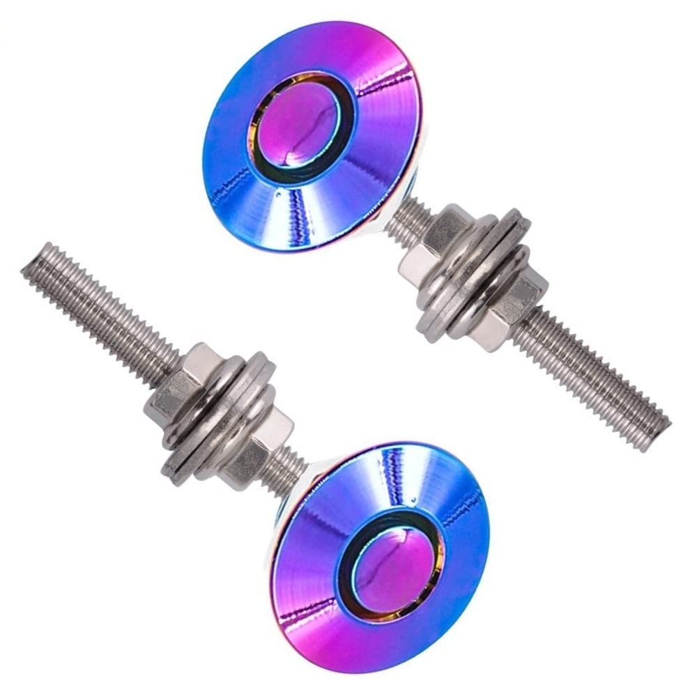 2Pack Quick Release Latch Lock Clip Push Button Bonnet Kit 1.25in/32mm Diameter Universal Aluminum Alloy Quick Latch Lock for Bumper License Plate Hood or Various DIY(2Pack-Multicolor)