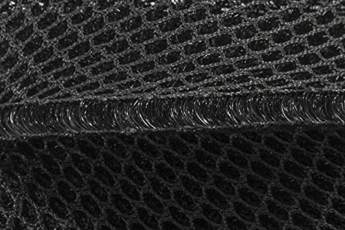 Tissu d'espacement 10 mm noir maille 3D Air Mesh pour coussin et siège