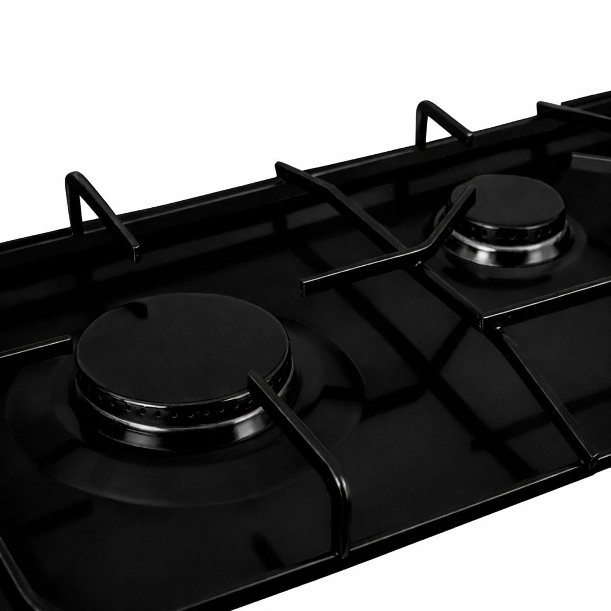 SMH LINE® Hornillo de gas para camping, 4 fuegos, incluye manguera y regulador, 50 mbar, gas propano de 10 kW, hornillo de camping, botella de gas, estufa de exterior, cocina XL (incluye manguera y