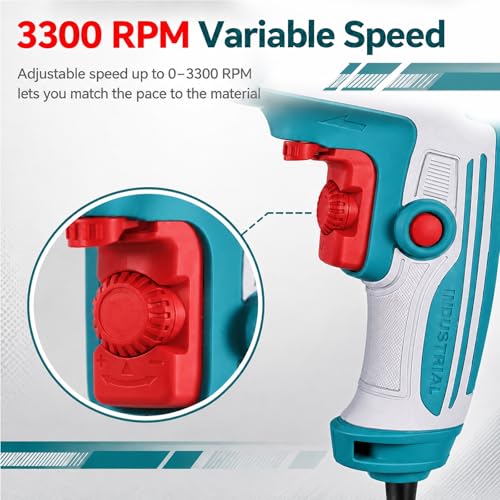 Image of TOTAL 550W Electric Drill Machine, 100% Copper Motor | 0-3300 RPM Variable Speed Control | 0.8-10mm Keyless Chuck | Lock-on Button | Forward & Reverse Drilling for Wall, Wood, Metal, Screwdriving