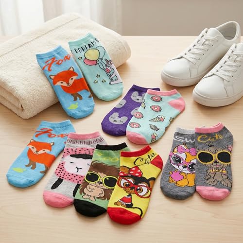 Image of Tipi Toe Women's 20 Pack Colorful Low Cut Socks - Lightweight, Breathable Design for All-Day Comfort Sizes 9-11 /10-13
