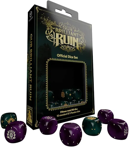 Our Brilliant Ruin Studio Hermitage RPG Dice Set, 15 D6 Dice