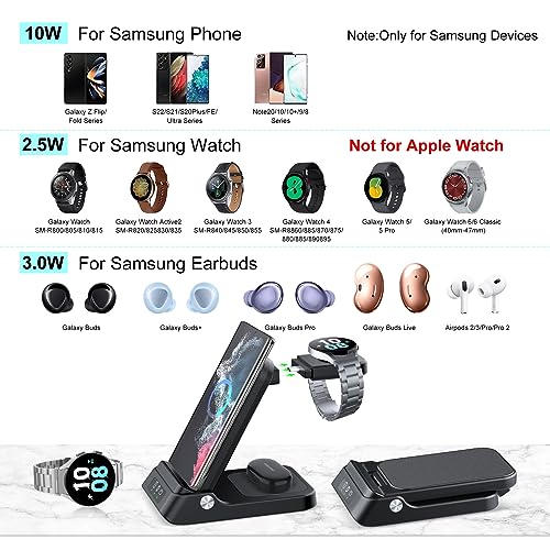 Compare Foldable Wireless Charging Station for Samsung, 3 in 1 Fast