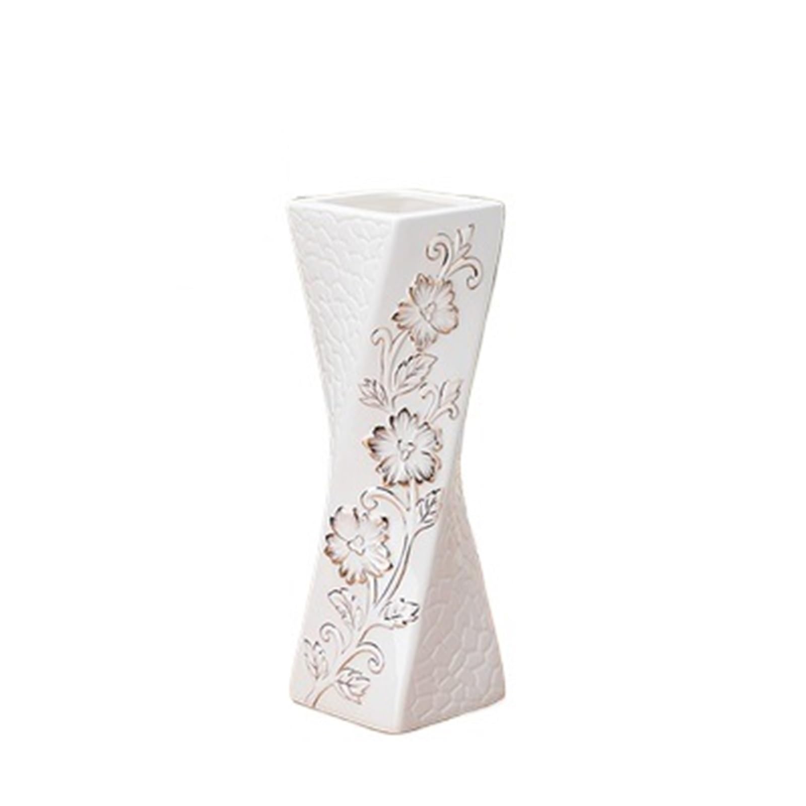 30cm Porcelain Vase Ceramic Tabletop Flower Study Hallway Home Wedding Decoration For Living Room, Office, Wedding(StyleO)