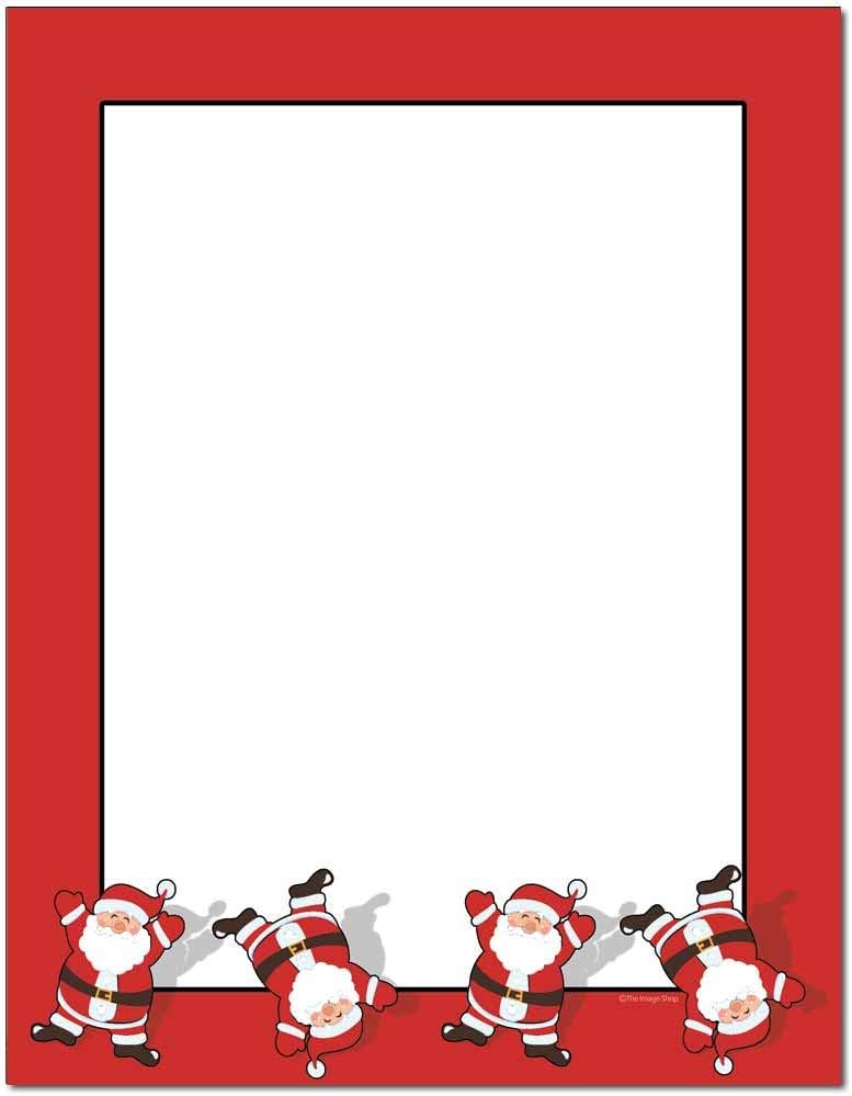Tumbling Santa Letterhead Laser & Inkjet Printer Paper (100 Pack)