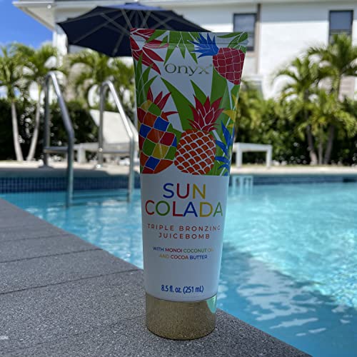 Onyx Suncolada Triple Bronzing Pineapple Tanning Lotion - Tan Enhancer & Outdoor Sun Tan Dark Tanning Bed Lotion #TOP3
