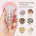 24 Columns (144pcs) - Beauticom 5G/5ML Transparent Stackable Jars - Round Plastic Container with Clear Lid Embellishment Bead Glitter Charm Craft Jars