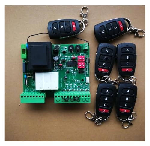 CFWWSAQ Motor Puerta Corredera Tarjeta electrónica del Controlador del Motor de la Puerta for abridor de Puerta corredera 220 V AC Modelo 433,92 MHz(6 Remote)