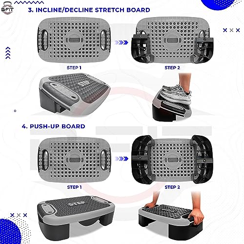 Image of B Fit Premium Quality Aerobic Steppers (53X33X13 CM-GREY)