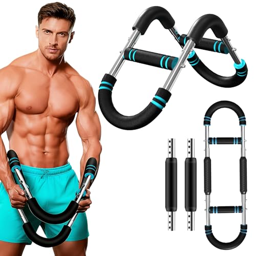 Twister Arm Trainer, U-VKK allenatore per braccia regolabile su 5 livelli e allenatore per petto (30-50kg) , per l'allenamento Muscolare di Spalle e avambracci Portatile attrezzi palestra casa