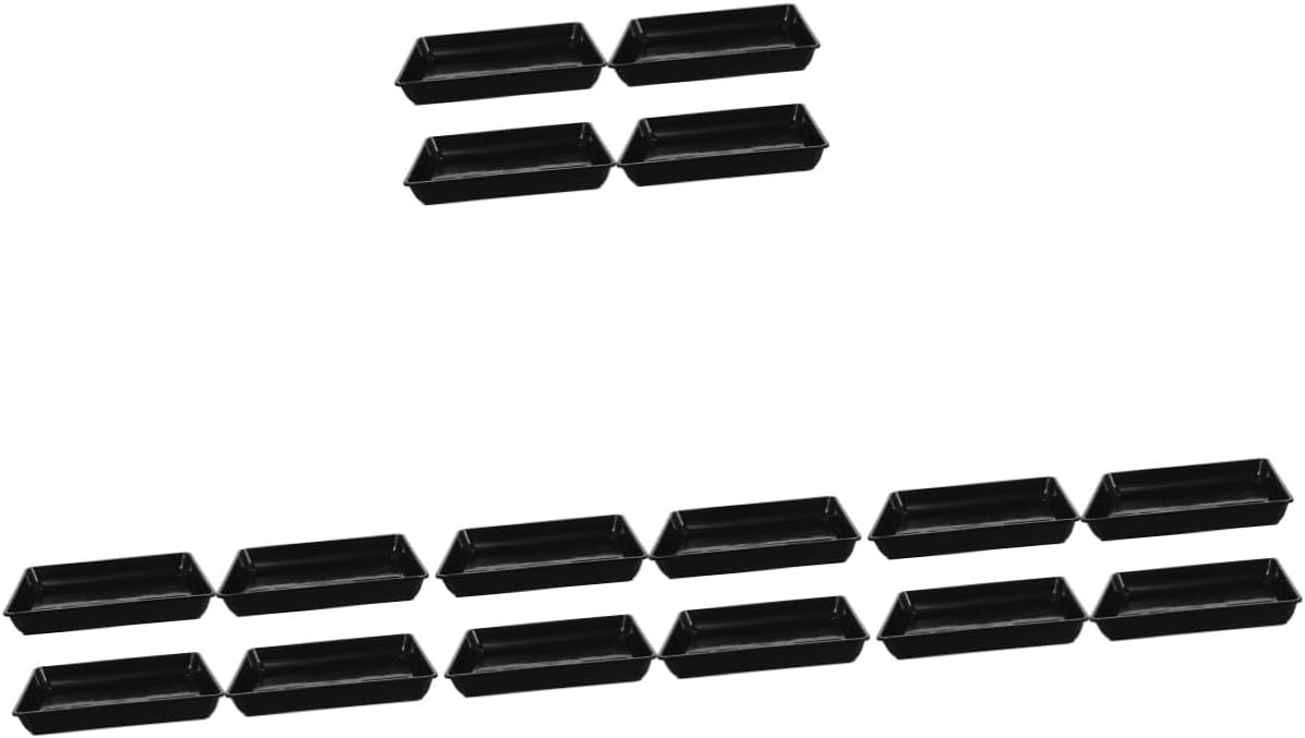 POPETPOP 16pcs Plant Saucers Flower Pot Drip Trays Black Material for Indoor and Outdoor Use for Types of Potted Plants and Garden Decor
