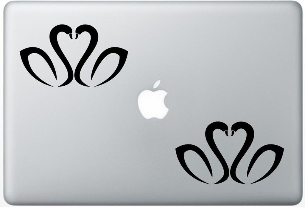 Black Swans Birds Cute ArcDecals78601534 Set Of Two (2x) , Decal , Sticker , Laptop , Ipad , Car , Truck