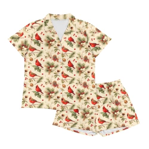 Image of Women's Short Sleeve Sleepwear Pajamas Nightwear with Pockets