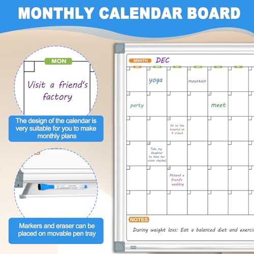 CALENBO 2 Month Magnetic Calendar Whiteboard for Wall, 36 X 24 Inch by CALENBO - Image 3