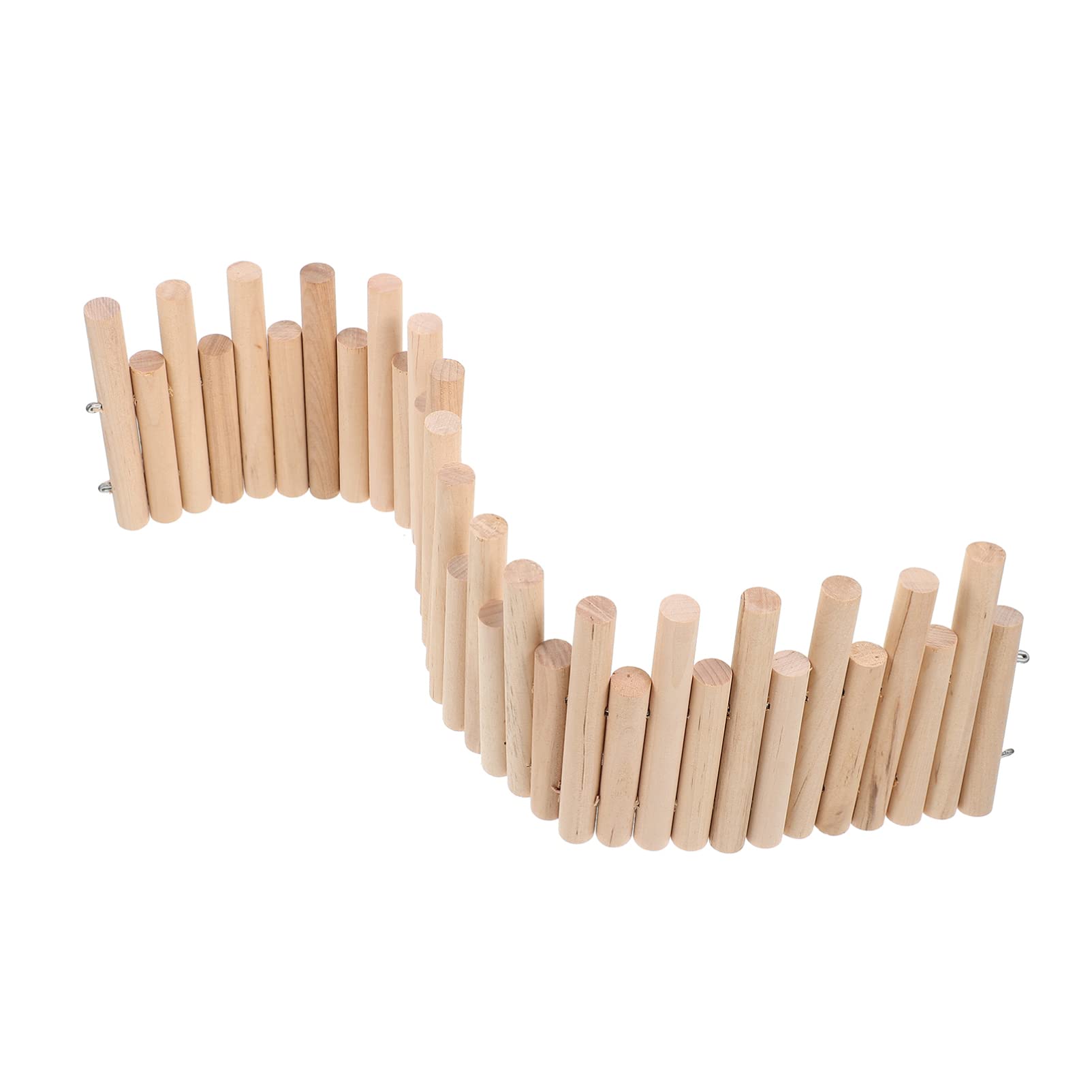 ULTECHNOVO Indoor Hamster Stair Fence Wooden Ladder Small Fence Hedgehog Separating Pet Wooden Ladder Hamster Cage Ornament