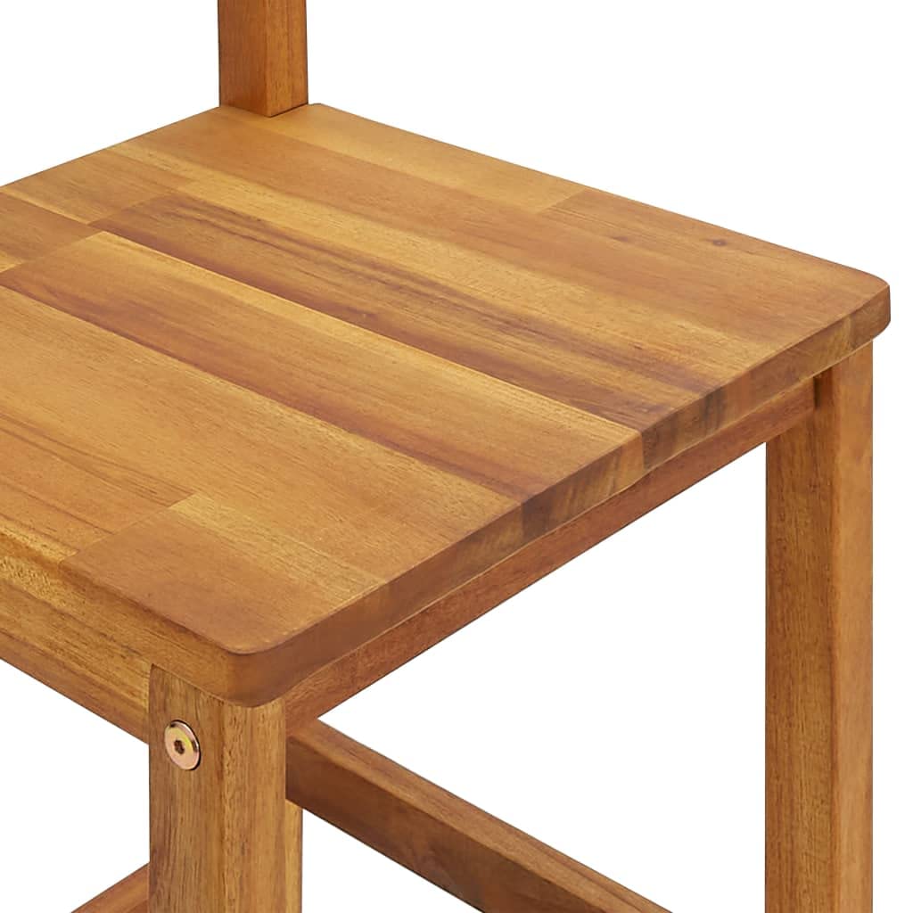 Willood Mesa y Taburetes Altos de Jardín 5 pzas, Juego de Muebles de Bar, Mesa Sillas Altas, Mesita Asientos Exterior, Madera Maciza Acacia