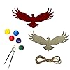 WEOSMIRA 30 Pack Wood Eagle Cutouts Unfinished Wooden Wildlife Eagle Hanging Ornaments DIY Eagle Craft Gift Tags for Home Party Decoration Craft Project #2