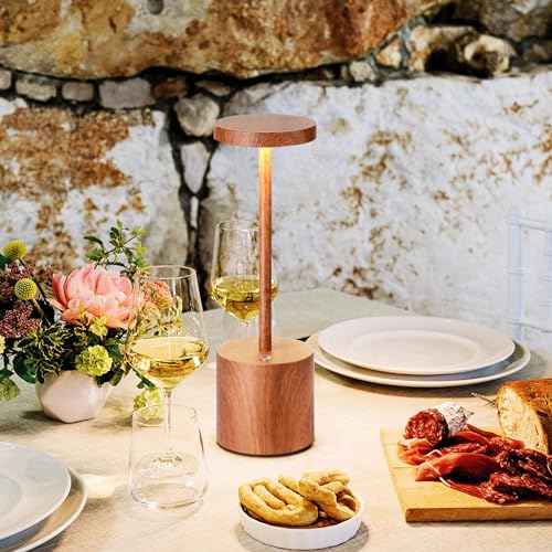 SAKRINGT 2 Pack Cordless Table Lamp Rechargeable,5000mAh Battery Operated Portable LED Table Light,Dimming Desk Lamp for Patio/Restaurant/Outdoor