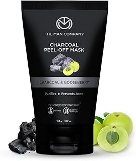 The Man Company Activated Charcoal Peel Off Face Mask for Man | Deep Cleansing | Blackhead/Whitehead & Dead Skin Removal | Paraben & Sulphate Free - 100gm