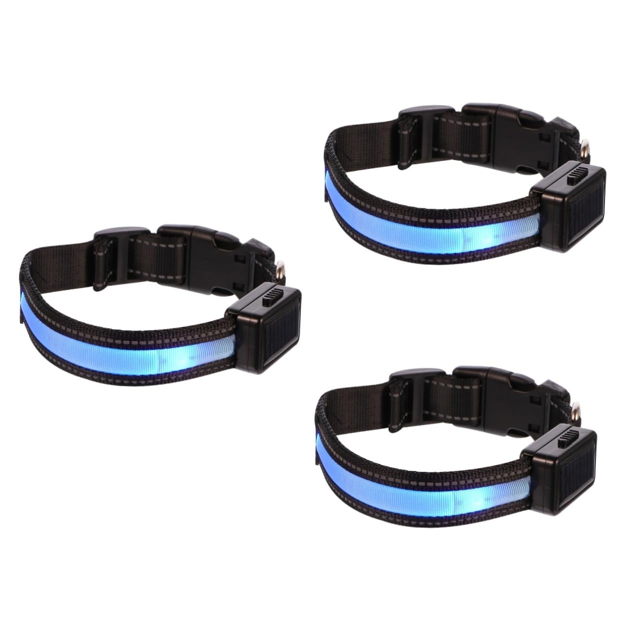 FRCOLOR 3 Juegos Collar De Brillo para Mascotas Collar De Perro Recargable USB Nuevos para El Hogar Brillante Pequeño Perro De Luz Led Plástico Dirigió Cuello