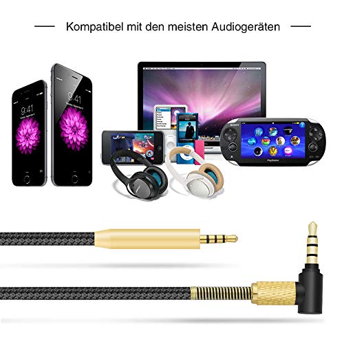 QC25 kabel, upgrade hoofdtelefoon, vervangkabel met microfoon en volumeregelaar voor Bose Quietcomfort QC25/QC35 II… - Afbeelding 3