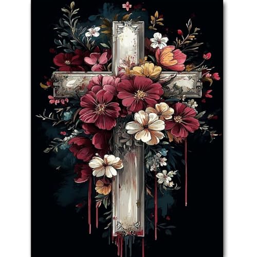Kits For Beginners,cross Christianity Needlepoint Counted Cross Stitch Kits For Adults,easy Prestamped Boy Pattern Needlepoint Kit Crafts For Home Decor Gifts 12x16 Inch