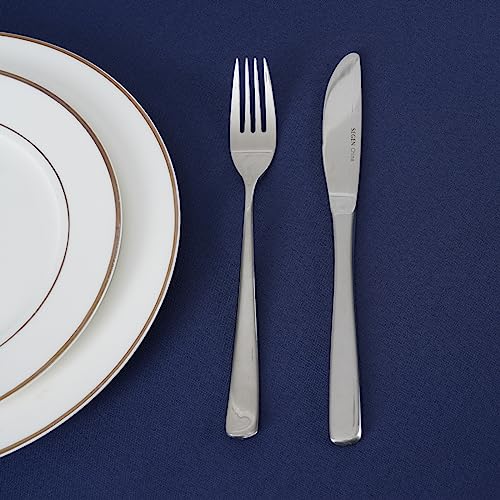 Zdada Blue Round Table Cloth, 152cm/60Inch Large Circular Table Cloths - Image 3