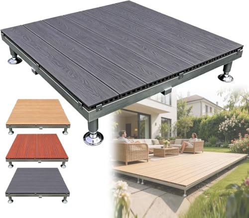 33.1" WPC Decking Platform, Adjustable Elevated Patio Base Kit