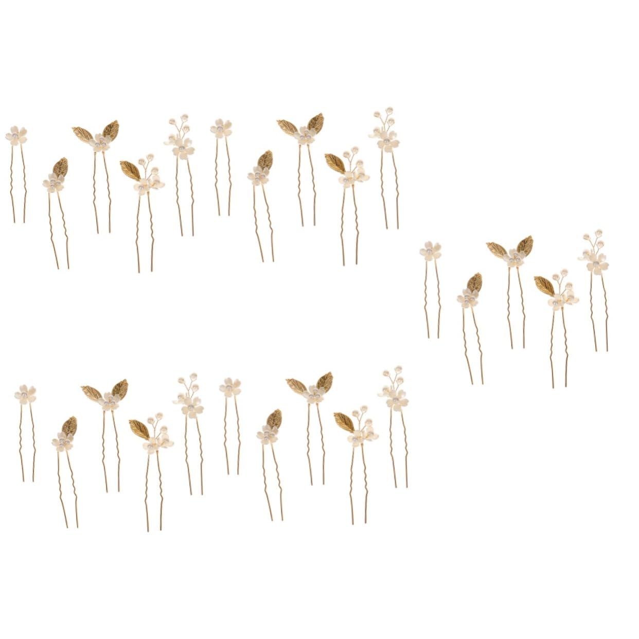 MAGICLULU 25 Piezas Horquilla Pasador De Pelo De Uso De Boda Pinzas De Pelo De Metal Pasador De Pasadores Para Niñas Decoración De Flores Aleación De Zinc Novia Cinco Pétalos Alfiler