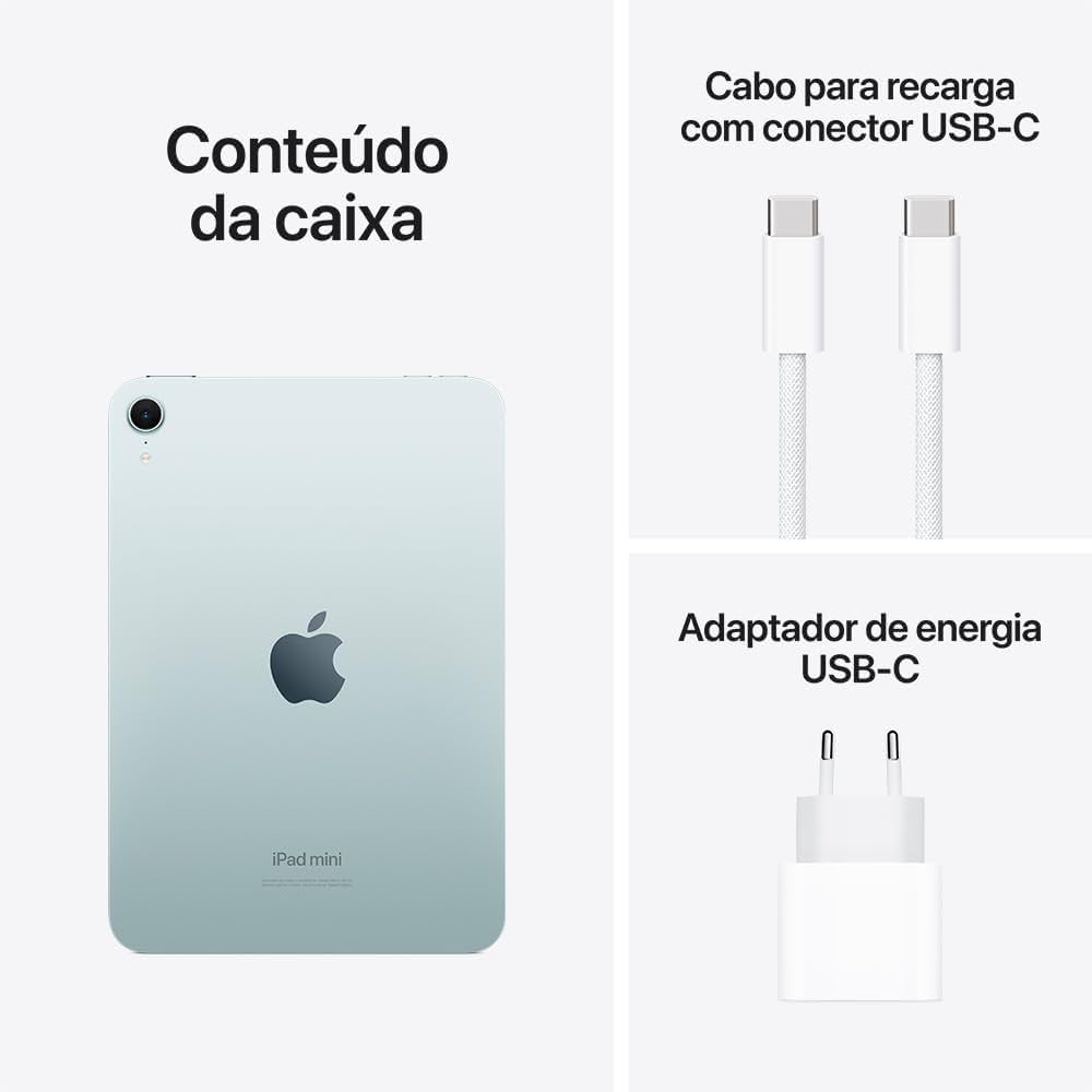 Apple 2024 iPad mini A17 Pro (Wi-Fi, de 128 GB) - Azul | Amazon.com.br