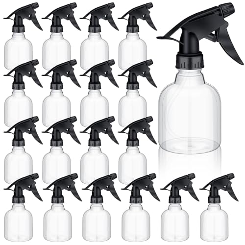 20 Pieces Plastic Spray Bottles Bulk 8 oz/250ml Small Empty Spray Bottles Sprayer for Hair Mister Spray Bottle Watering Plants Showering Pets