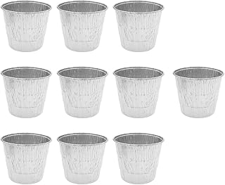 Grill Grease Bucket Liner Disposable Bucket Foil Liners Grills Foil Tray BBQ Galvanized Iron Lining Replacement for Pit Boss Grills Outdoor Dining Silver 10PCS