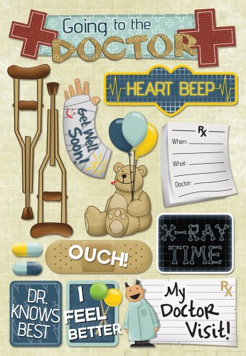 Karen Foster Design Acid and Lignin Free Scrapbooking Sticker Sheet, My Doctor Visit